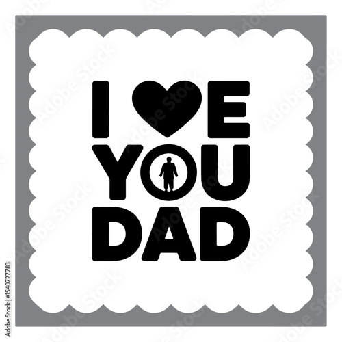 Sweet Message for Dad with Heart and Smile