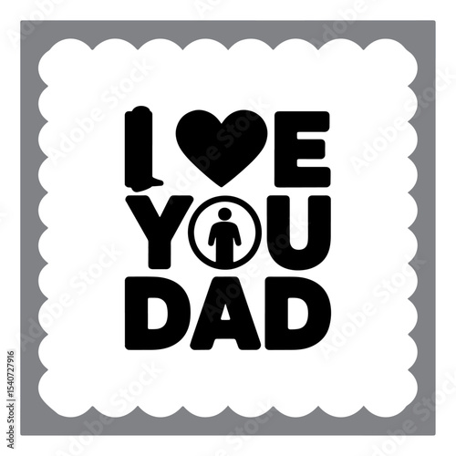 Sweet Message for Dad with Heart and Smile