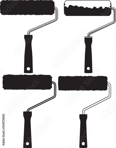 paint roller and brush
