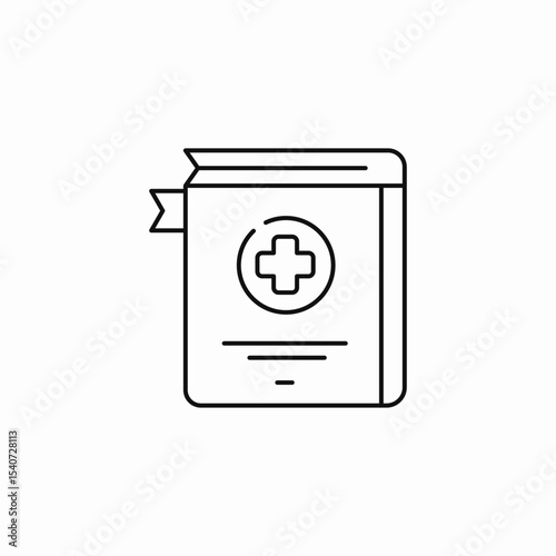 medical record book icon sign vector