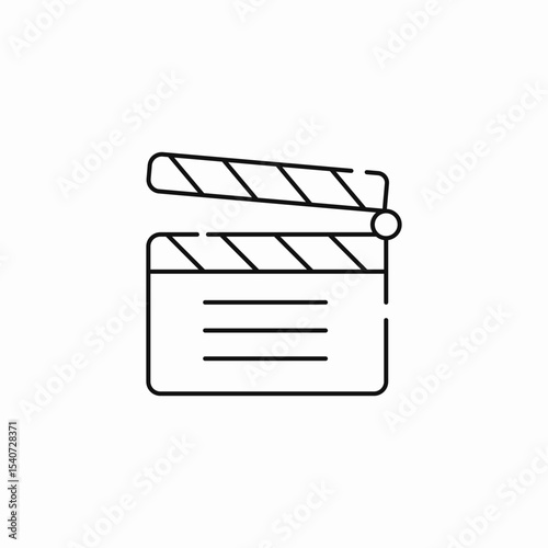 movie clapper board icon sign vector