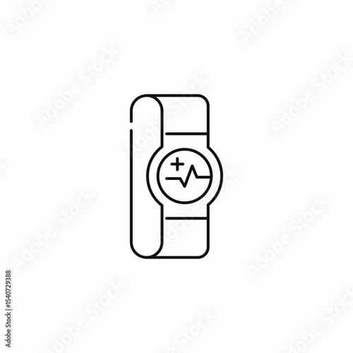 smartwatch heart rate icon sign vector