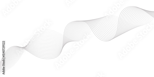 abstract Grey wave line background on white background.	