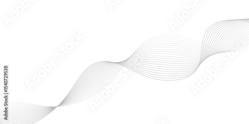 abstract Grey wave line background on white background.	