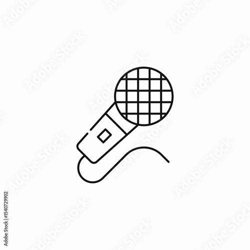wired microphone  icon sign vector