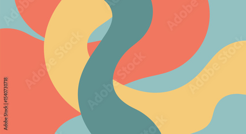 Abstract Background with Pastel Color Waves isolated on transparent background