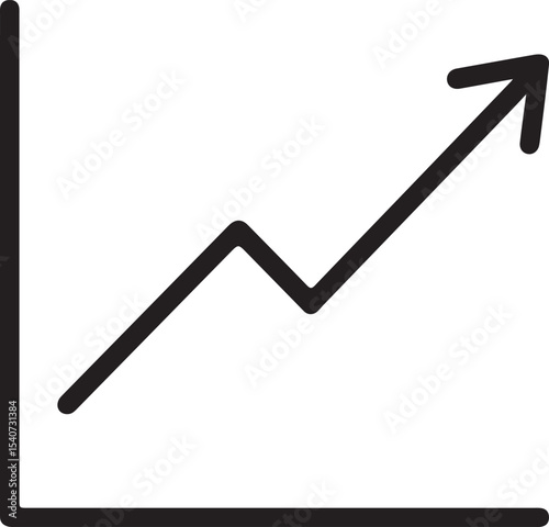 Positive Growth Trend Upward Trajectory and Progress Visualization