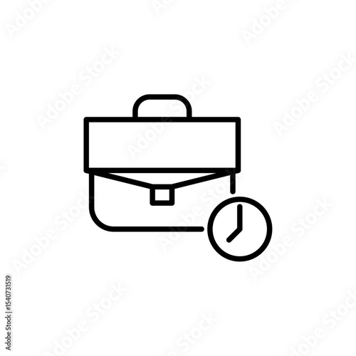 Vector line icon of time schedule
