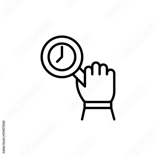 Vector line icon of time schedule