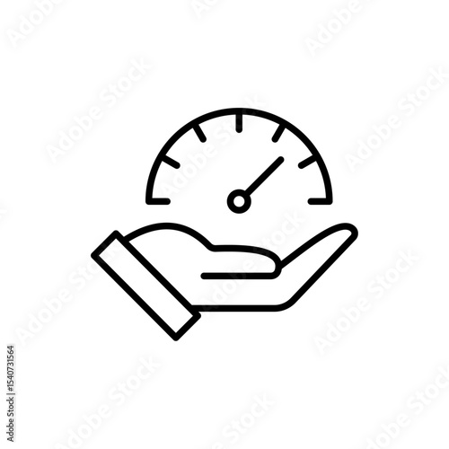 Vector line icon of time schedule