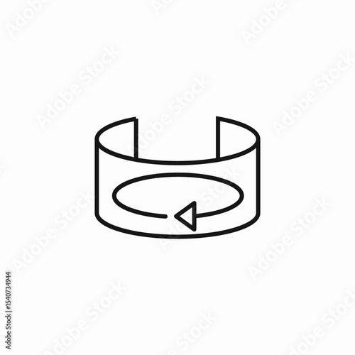 360 degree rotation icon sign vector