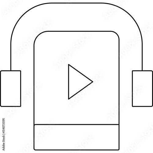 Book audio icon single icon vector illustration