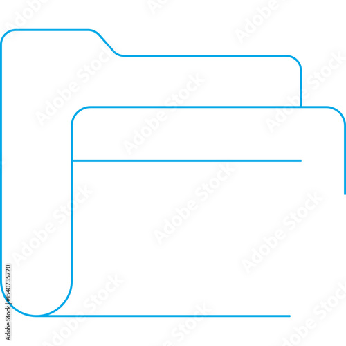 Folder icon 2 single icon vector illustration