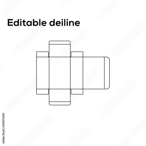 flip box deiline,box deiline, deiline template, Custom deiline, Box Die Cut 