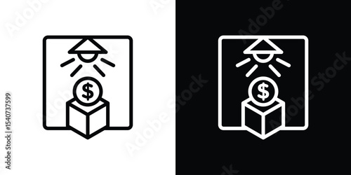 Business incubator icon design. simple stroke line vector icon set