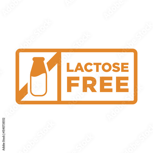 Lactose Free Icon Sign Vector