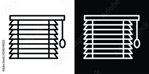 Blinds icon design. simple stroke line vector icon set