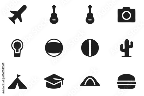 -set-of-12-unrelated-black-vector-icons--airplane-.eps