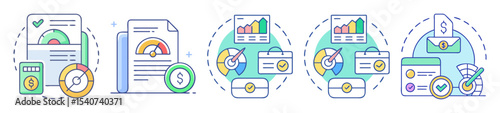 Business performance metrics and financial tracking indicators for evaluating success