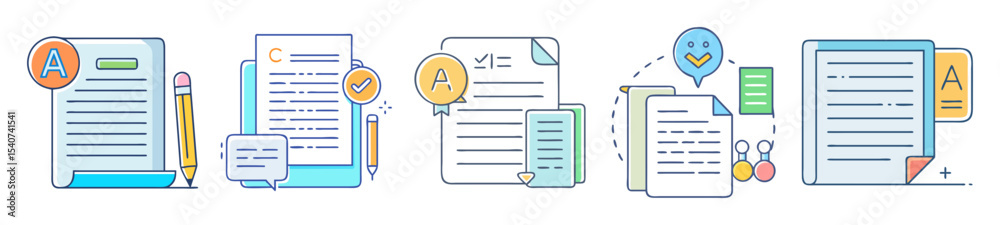 Various academic grades and reports showing progress and different assessment outcomes Various academic grades and reports showing progress and different assessment outcomes