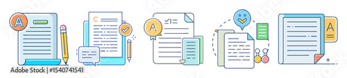 Various academic grades and reports showing progress and different assessment outcomes