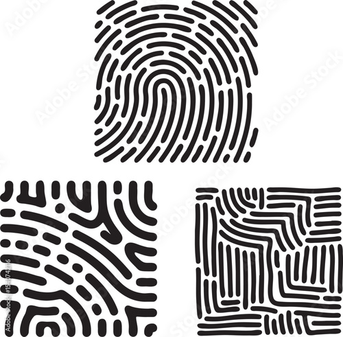 Irregular Line Pattern Vector Set