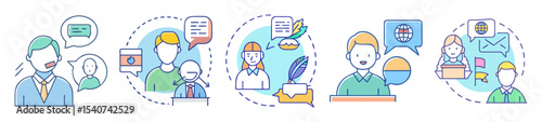 Illustrative Depiction of Communication Methods and Styles in Different Contexts