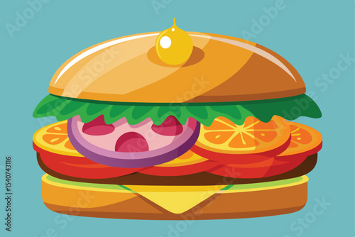 Delicious Fruit & Veggie Burger A Healthy & Vibrant Meal