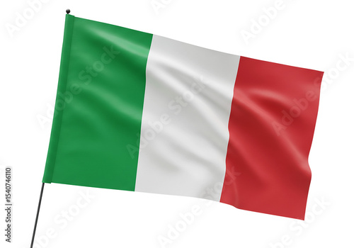 Italian Flag A High-Resolution Image of the Italian Tricolore Waving Proudly