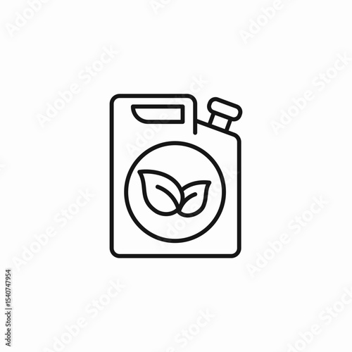 biofuel can leaves icon sign vector
