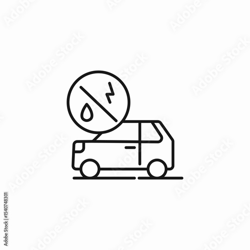 car problem warning icon sign vector