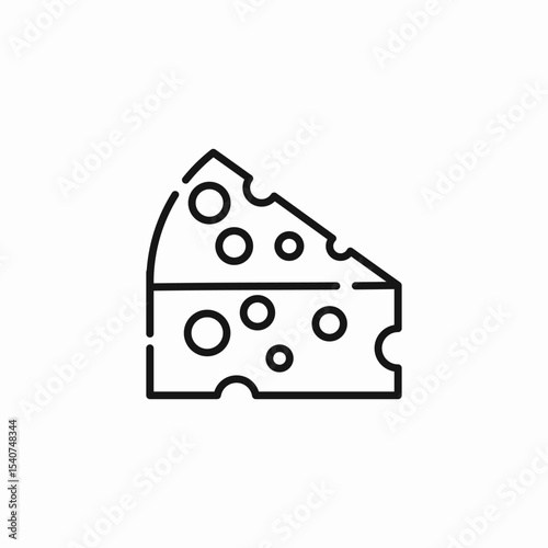 cheese slice icon sign vector