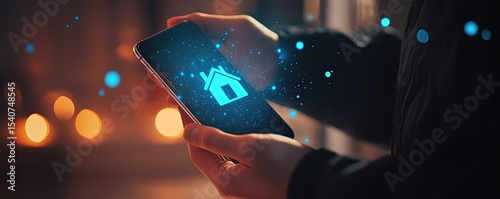 Mobile Phone with House Icon
