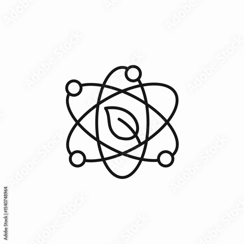 eco atom science icon sign vector