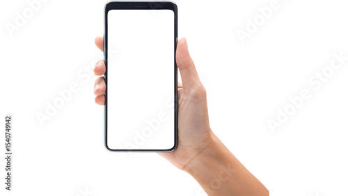 Konstfotografi Hand Holding Smartphone Mockup – Blank Screen for App, UI & Mobile Design