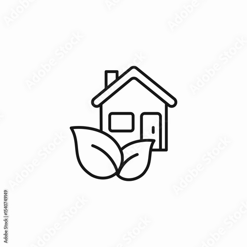 eco friendly house icon sign vector