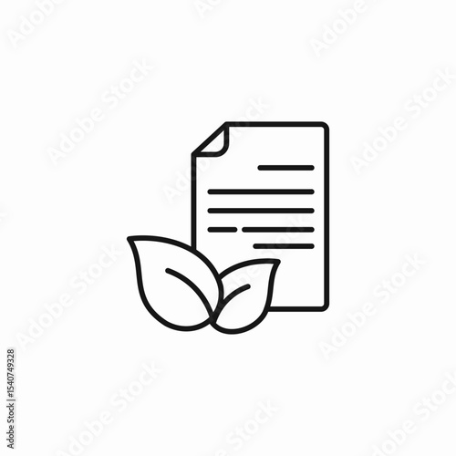 eco leaf document icon sign vector