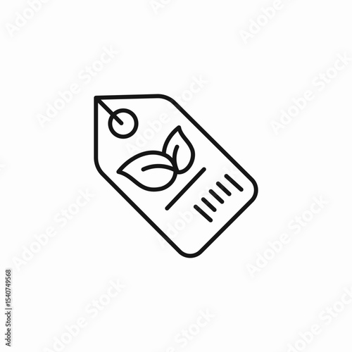 eco price tag icon sign vector