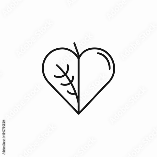 nature love heart icon sign vector