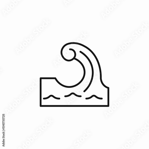ocean water wave icon sign vector