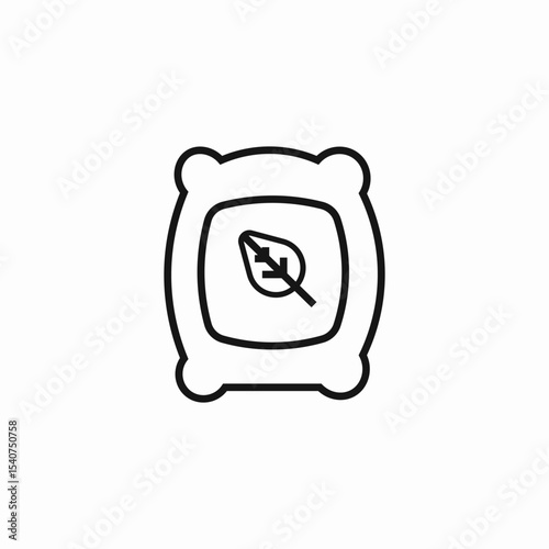 organic fertilizer bag icon sign vector