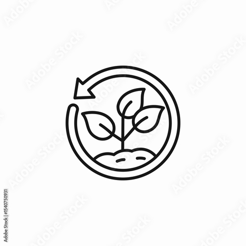 plant growth cycle icon sign vector