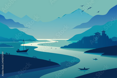 lake in the mountains