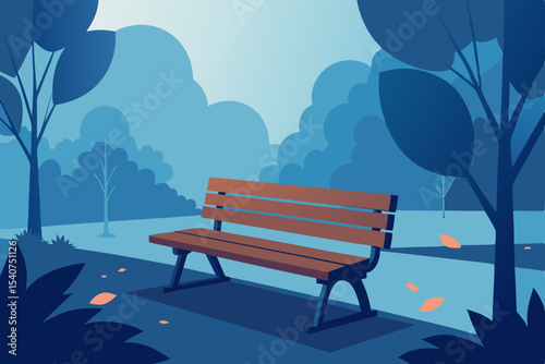 bench in autumn park
