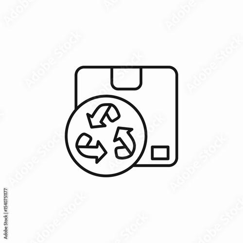 recycle box arrows icon sign vector