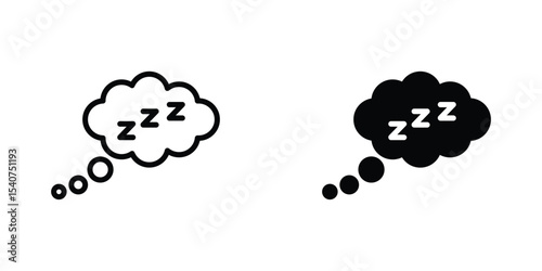 Zzz icon concept. vector set. Eps10