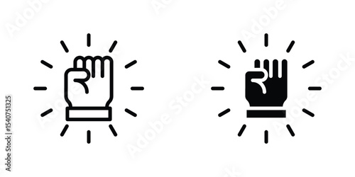 Will power icon concept. vector set. Eps10