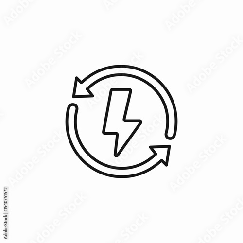 renewable energy cycle icon sign vector