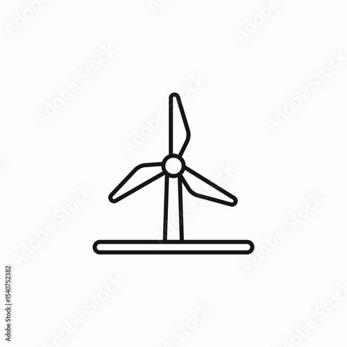 wind power turbine icon sign vector