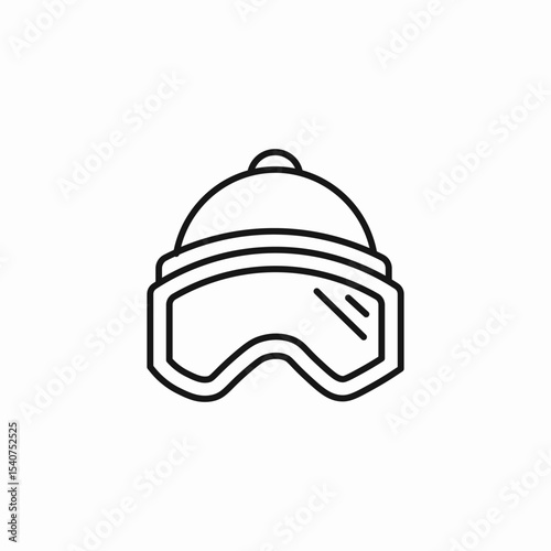 winter sport goggles icon sign vector
